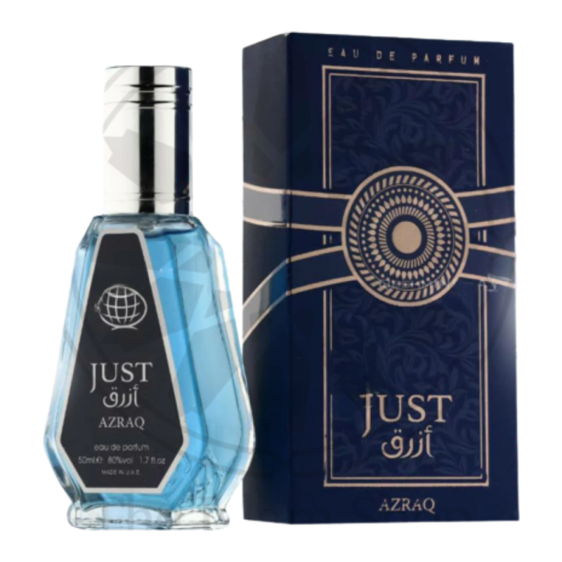 Eau de Parfum Fragrance World Just Azraq - pour homme - 50ml · Smarty Paris Beauté